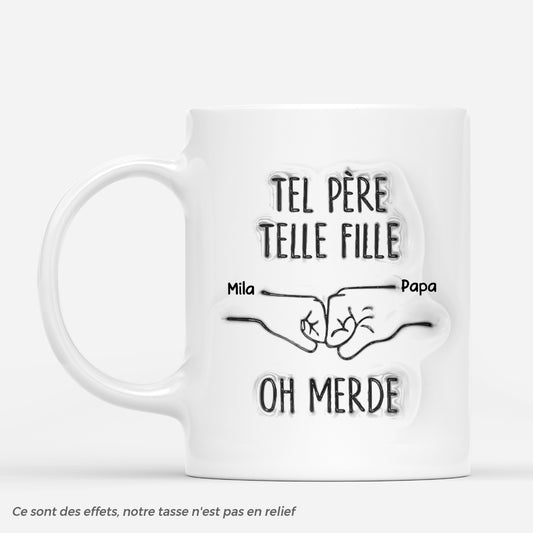 4783MFR1 effet dimpression 3d mug personnalise tel pere telle fille poings 4783m88ab