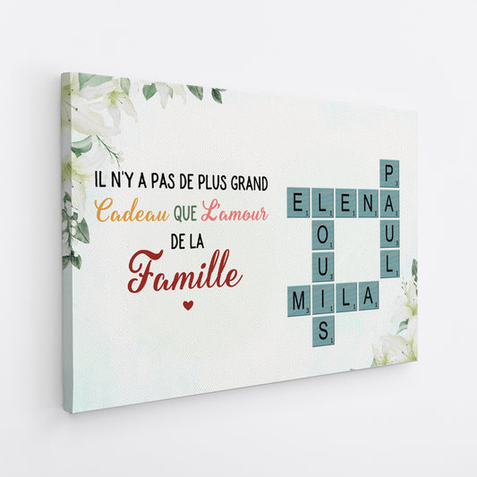 4787CFR2 toile personnalisee lamour de la famille mots croises 4787c8qac
