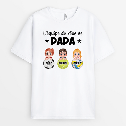 4794AFR1 tee shirt personnalise papa l_equipe de reve de papa sport 4794akymb