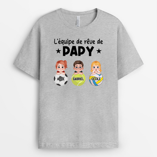 4794AFR2 tee shirt personnalise papa l_equipe de reve de papa sport 4794akymb
