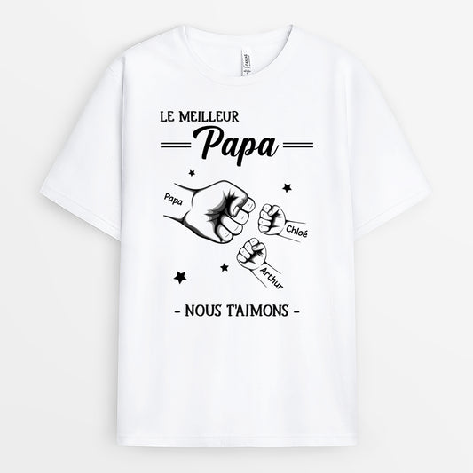 4804AFR1 t shirt personnalise nous aimons le meilleur papa version monochrome 4804a36ab
