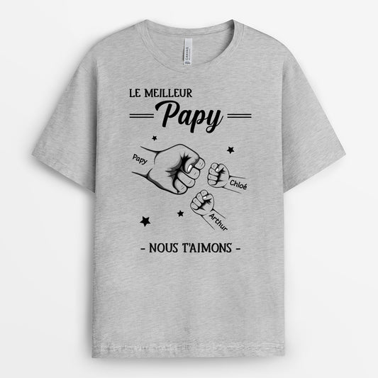 4804AFR2 t shirt personnalise nous aimons le meilleur papa version monochrome 4804a36ab