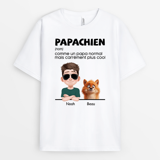 4808AFR1 t shirt personnalise definition de papa chien cool couleur clair 4808akh0c
