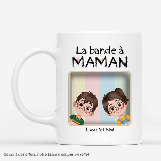 4811MFR1 effet dimpression 3d mug personnalise la bande a maman design cartoon avec carte 4811m5m0b