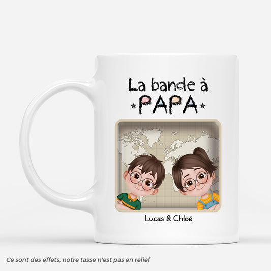 4811MFR1 effet dimpression 3d mug personnalise la bande a papa design cartoon avec carte 4811m5m0a