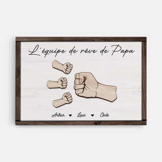 4815CFR1 toile personnalisee papa l_equipe de reve de papa poings 4815c6q5b_44f2806b 9bad 49db b7f5 44cb27c401f1