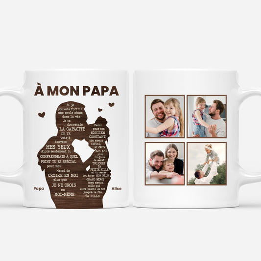 4817MFR1 mug personnalise papa a travers mes yeux photo et texte 4817m5qab