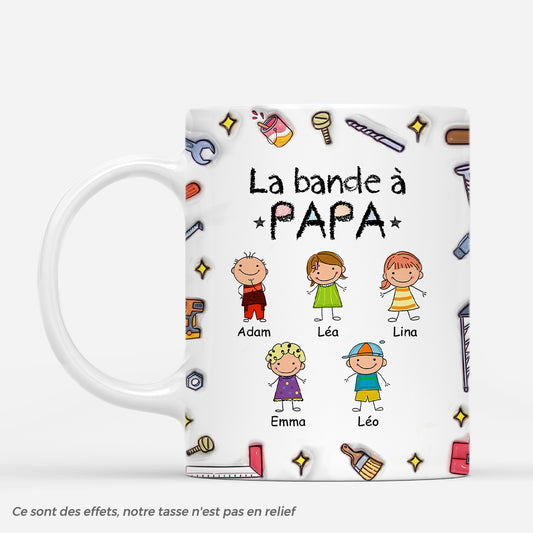 4826MFR1 effet dimpression 3d mug personnalise la bande a papa bricoleur design bonhommes allumettes 4826m5m5b