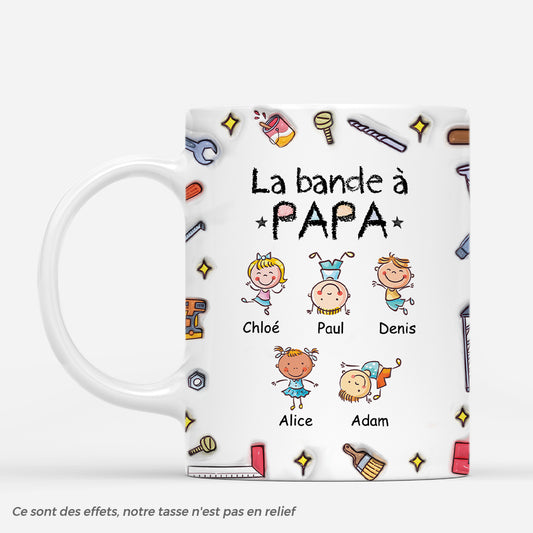 4827MFR1 effet dimpression 3d mug personnalise la bande a papa bricoleur enfants espiegles 4827m5m5b