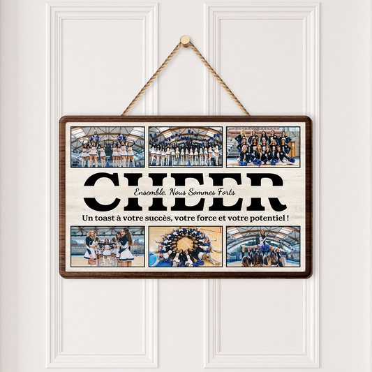 4828QFR2 plaque en bois personnalisee a suspendre avec photos le meilleur coach 4828qkt5b