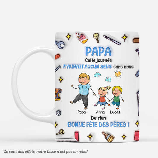 4831MFR1 effet dimpression 3d mug personnalise pour papa aucun sens sans nous 4831m