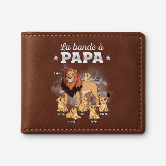 4836JFR1 portefeuille en cuir personnalise homme la bande a papa lion tonnerre 4836jkl8b