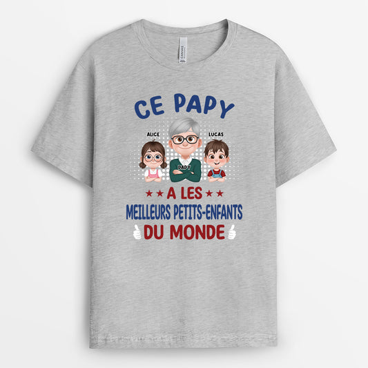 4838AFR2 t shirt personnalise papa les meilleurs enfants du monde 4838a