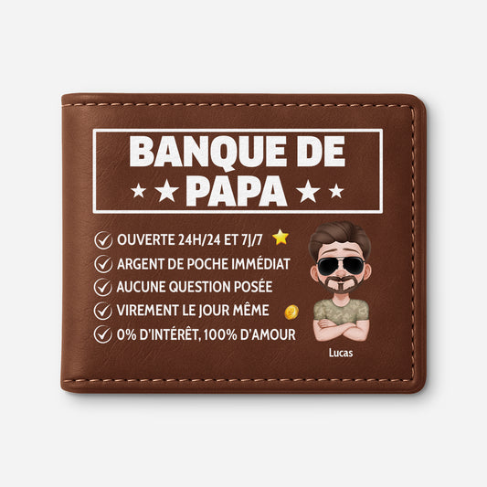 4839JFR1 portefeuille cuir personnalise la banque de papa 247 4839jttnb
