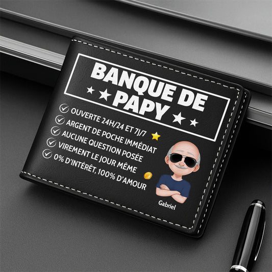 4839JFR2 portefeuille cuir personnalise la banque de papa 247 4839jttnb