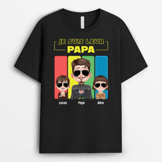 4845AFR1 t shirt personnalise papa je suis leur papa cool 4845akh0b