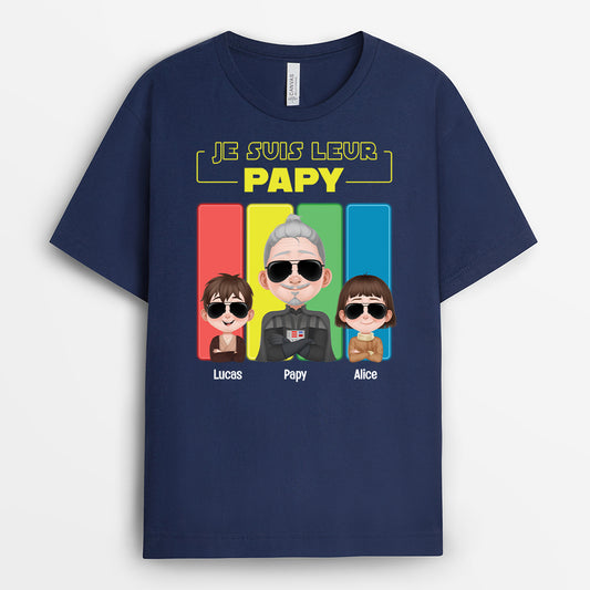 4845AFR2 t shirt personnalise papa je suis leur papa cool 4845akh0b