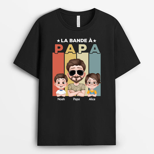 4846AFR1 t shirt personnalise la bande a papa soldat style retro 4846a3t0b