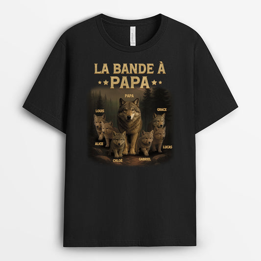 4847AFR1 t shirt personnalise la bande a papa loup 4847a