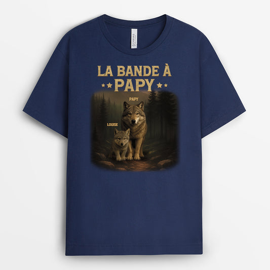 4847AFR2 t shirt personnalise la bande a papa loup 4847a