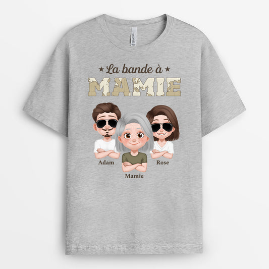 4853AFR2 t shirt personnalise la bande a papa soldat design carte au couleur clair 4853a5m0b