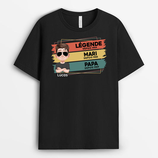 4854AFR1 t shirt personnalise legende mari papa design cartoon colore 4854a36tb