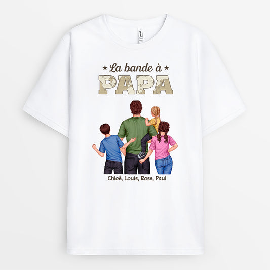 4855AFR1 t shirt personnalise papa fort version carte 4855akl0b