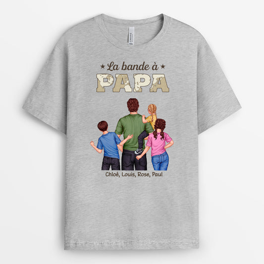 4855AFR2 t shirt personnalise papa fort version carte 4855akl0b