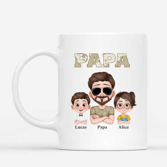 4857MFR1 mug personnalise la bande a papa soldat version carte 4857m5t0b