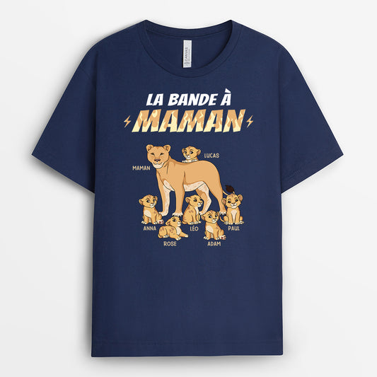 4858AFR2 t shirt personnalise la bande a papa lion rugissant 4858akl8b