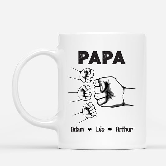 4859MFR1 mug personnalise papa avec poings version simple 4859m8q0b