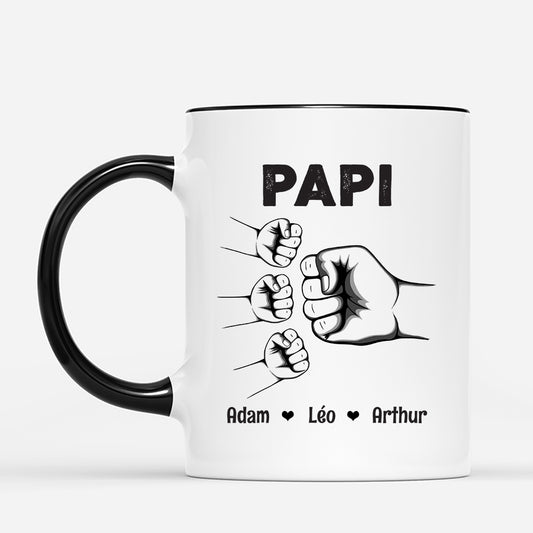 4859MFR2 mug personnalise papa avec poings version simple 4859m8q0b