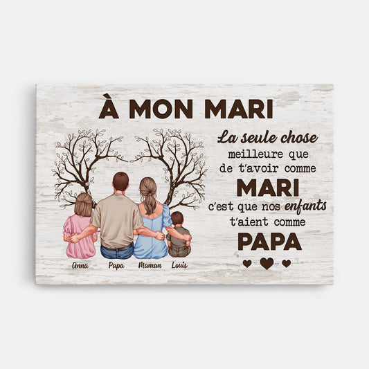 4864CFR1 toile personnalisee papa nos enfants t_aient 4864c6ytb