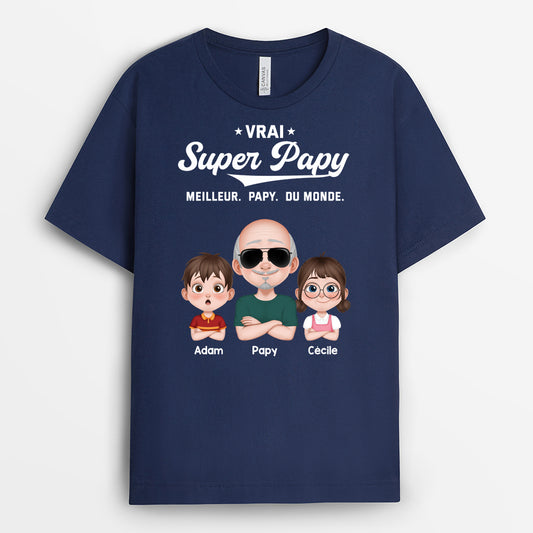 4871AFR2 t shirt personnalise vrai super papa 4871a6gab