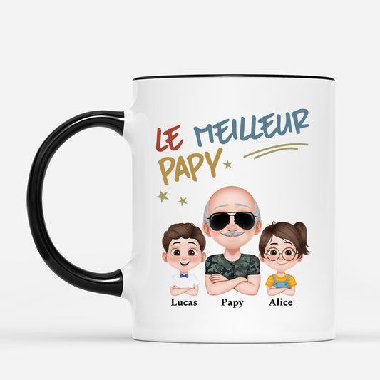 4874MFR2 mug personnalise papa meilleur papa soldat du monde 4874m5t0b
