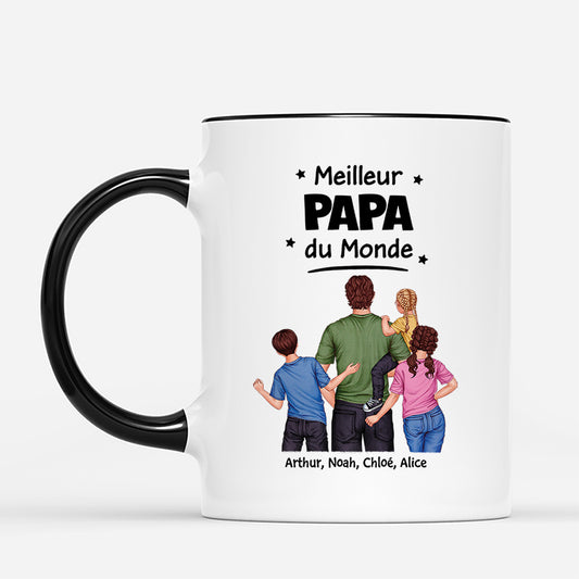 4879MFR2 mug personnalise meilleur papa fort du monde 4879m8l5b