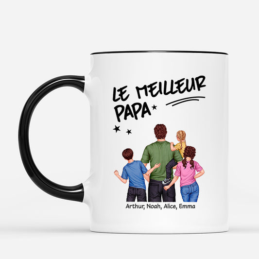 4881MFR2 mug personnalise meilleur papa fort pour toujours 4881mkl5b