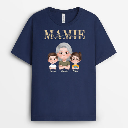 4886AFR2 t shirt personnalise le meilleur papa soldat cool couleur fonce 4886a5h0b