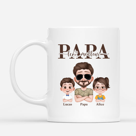 4886MFR1 mug personnalise le meilleur papa soldat cool 4886m5h0b