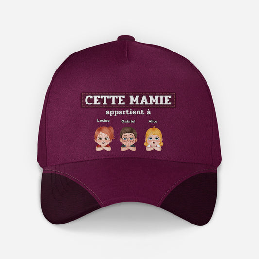 4889JFR2 casquette personnalisee cette maman appartient a design mignon 4889jtkna