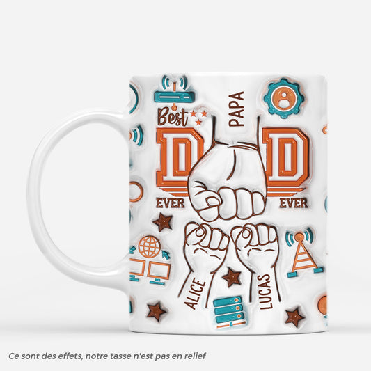 4896MFR1 effet dimpression 3d mug personnalise meilleur papa connecte 4896mt65b