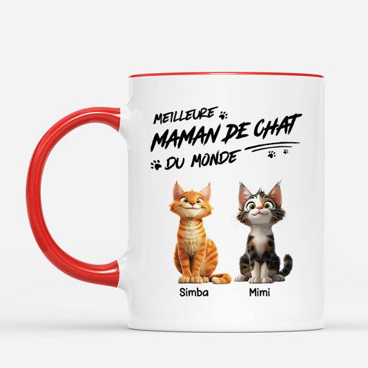 4898MFR2 mug personnalise chat meilleur papa de chat design cartoon 4898m6q5d