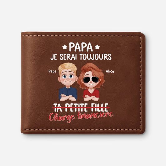 4902JFR1 portefeuille cuir personnalise pour papa tes charges financieres 4902jtq0b