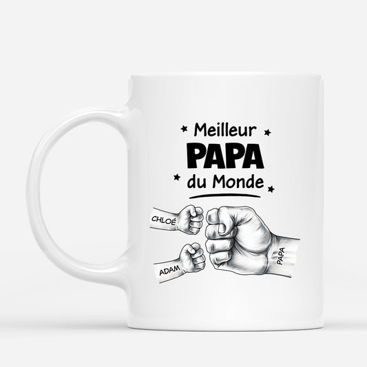 4903MFR1 mug personnalise meilleur papa dans le monde poings 4903m5t7b