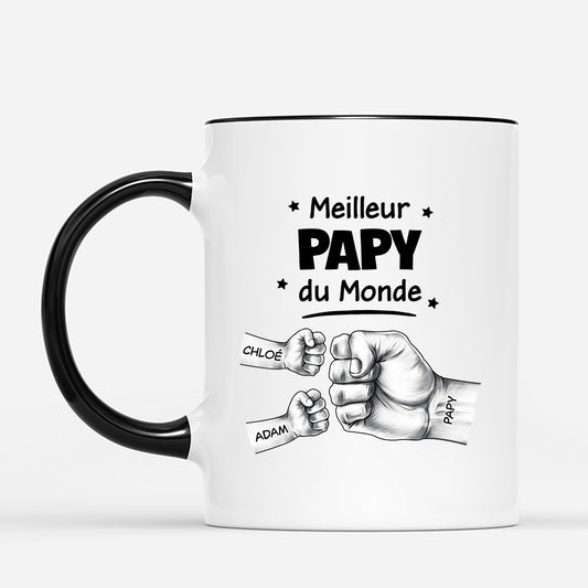4903MFR2 mug personnalise meilleur papa dans le monde poings 4903m5t7b