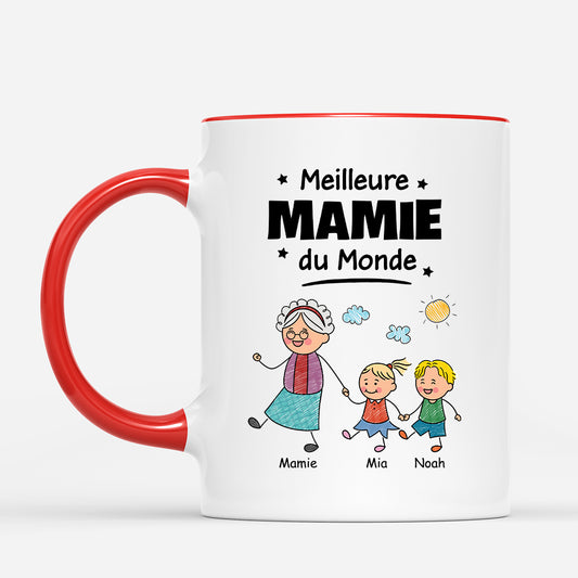 4904MFR2 mug personnalise meilleur papa du monde dessin crayon 4904m5m8b