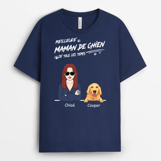 4906AFR2 tee shirt personnalise chien meilleur papa chien 4906a3q8c