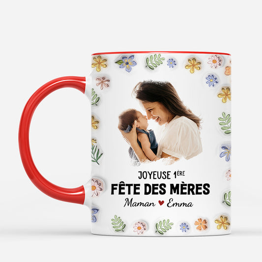 4908MFR2 effet dimpression 3d mug personnalise papa avec photo joyeuse premiere fete des peres 4908m5q5b