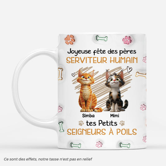 4918MFR1 effet dimpression 3d mug personnalise chat bonne fete de papa chat 4918mkq0d
