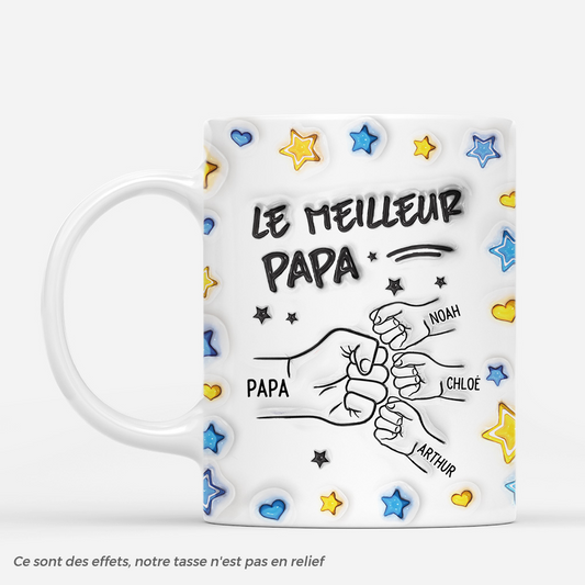 4919MFR1 effet dimpression 3d mug personnalise meilleur papa avec poings 4919m5i0b_jpg
